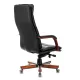 Кресло руководителя Бюрократ T-9927WALNUT/BLACK черный кожа крестовина дерево. Фото товара с разных ракурсов.