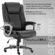 Кресло офисное  PREMIUM "Solid HD-005", НАГРУЗКА до 180 кг, рециклированная кожа, черное. Фото товара с разных ракурсов.
