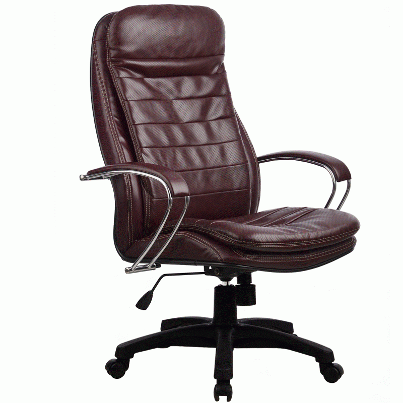 Кресло руководителя LK-3PL (Бордовая перфорированная кожа) №722 главное фото