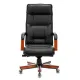 Кресло руководителя Бюрократ T-9927WALNUT/BLACK черный кожа крестовина дерево. Фото товара с разных ракурсов.