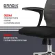 Кресло руководителя PREMIUM Ultimate EX-801 хром, плотная двойная сетка Х2, черное/серое. Фото товара с разных ракурсов.