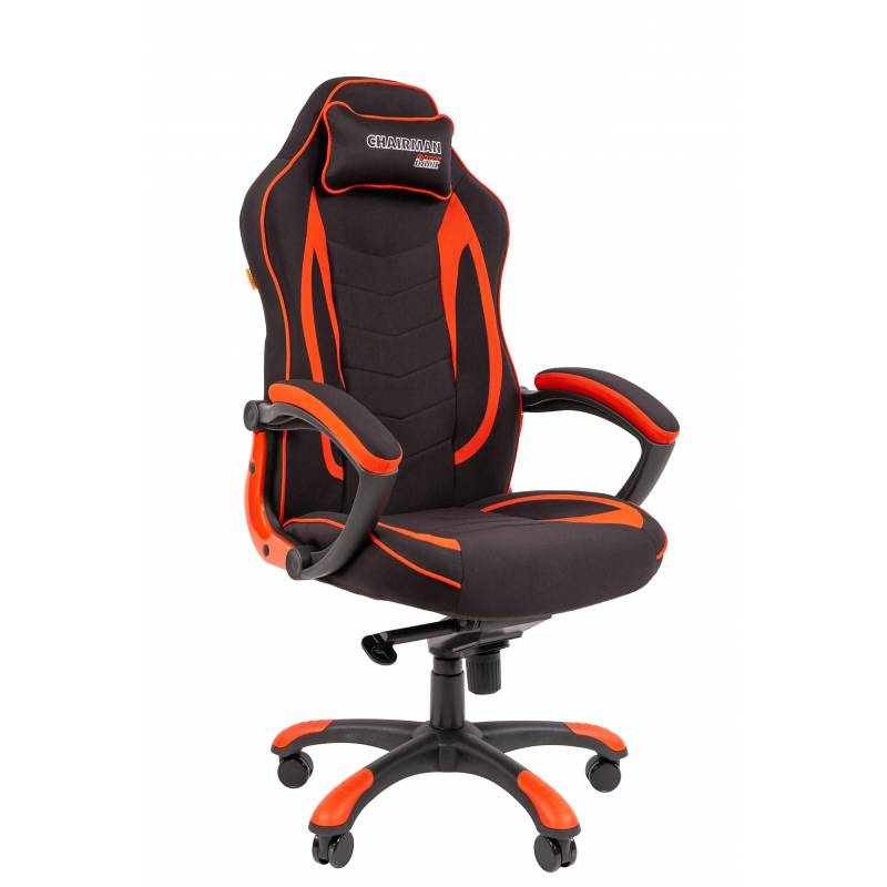 Кресло Chairman game 28 Россия ткань черный/красный (мультиблок) главное фото